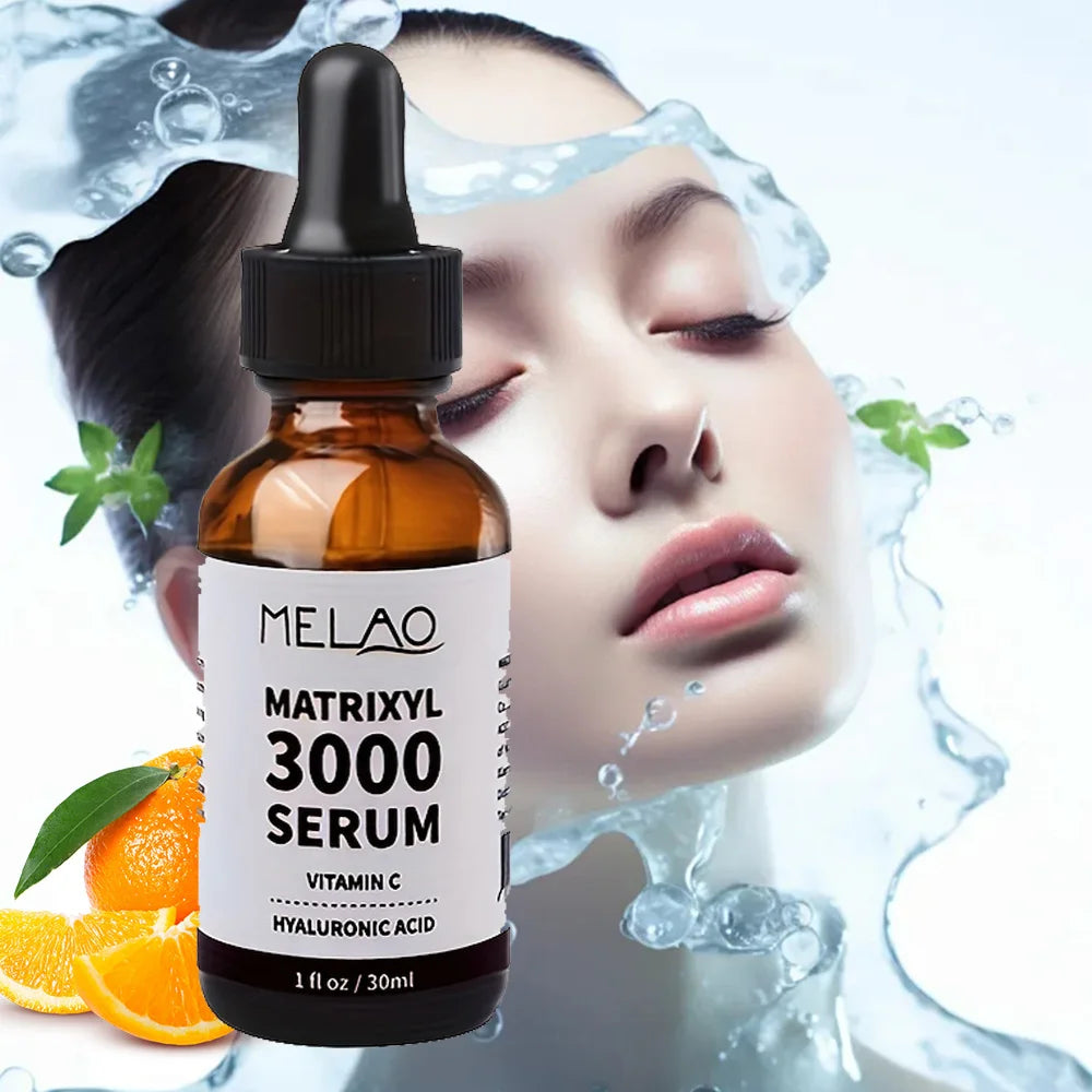 MELAO Matrixyl 3000 Serum: Anti-Aging Face Serum for Wrinkles & Deep Hydration, Boosts Collagen, Visibly Lifts & Firms Skin Qme