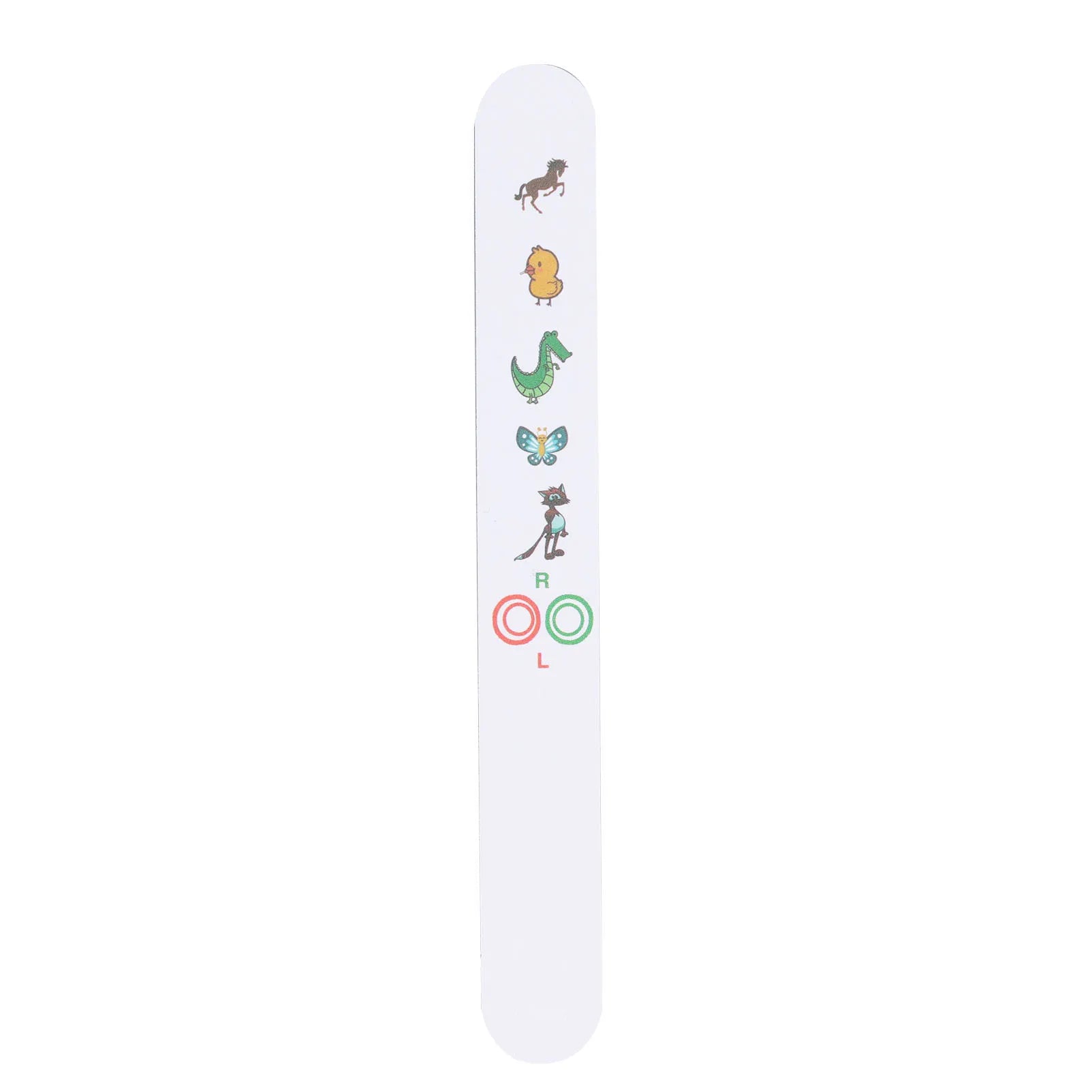 Optometry Fixation Stick Children Vision Optometry Test Card Clear Cartoon Pattern Fixation Stick Vision Tester for Eye Hospital Qme WHITE
