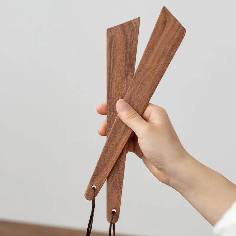 Outdoor Wooden Triangular Shovel Temperature Resistance Cooking Qme