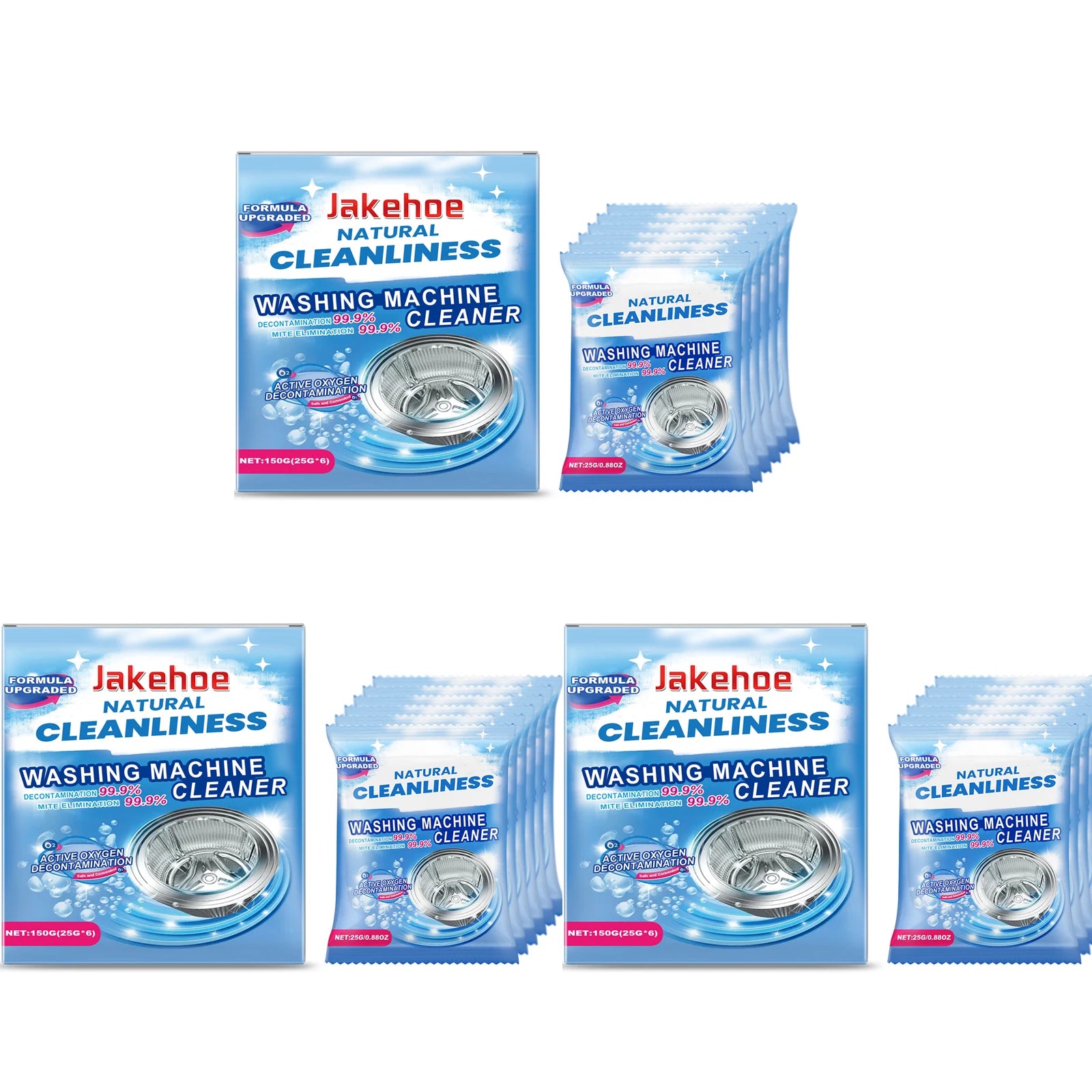 Washing Machine Cleaning Powder Effectively Clean Stubborn Dirt Eliminate Mold and Odor Multi-functional Washing Machine Cleaner Qme 18pcs Boxed