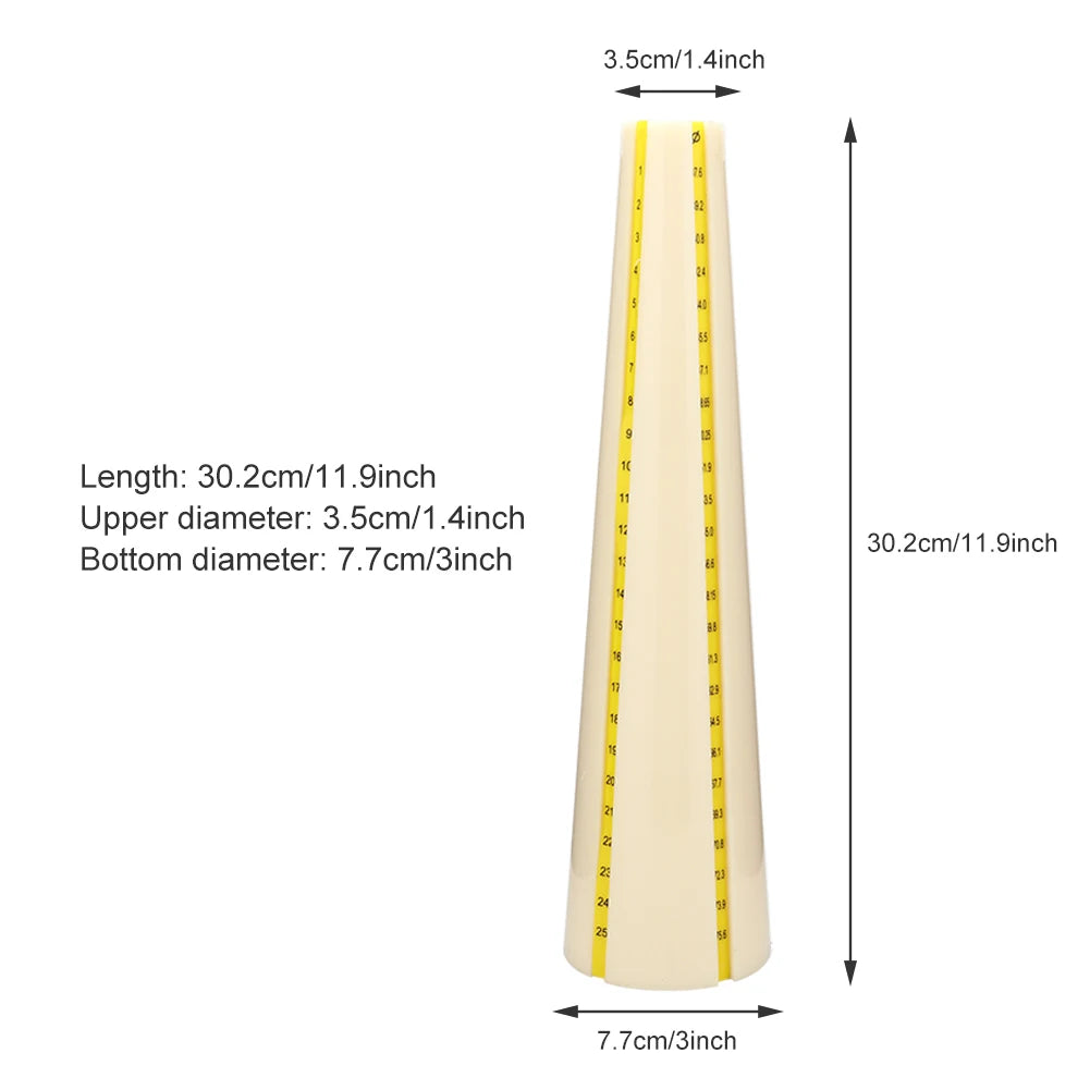 Plastic Bracelet Measuring Mandrel Stick Sizer Jewelry Hammer Repairing Making Tool for Jeweler Qme
