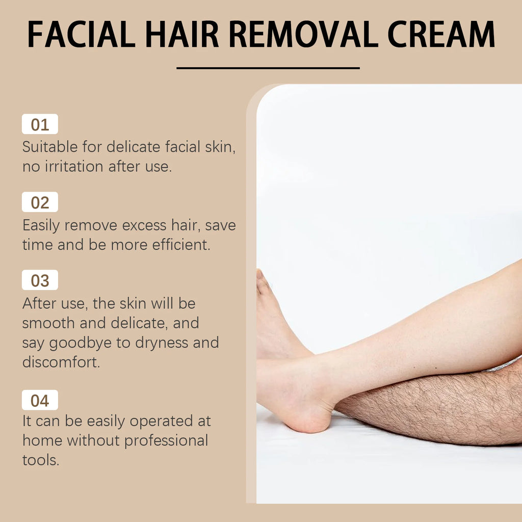 Coconut Oil Hair Removal Cream Lip Chin Armpit Leg Arm Beard Fast Hair Depilatory Irritating Painless Hair Remover Inhibitor Qme