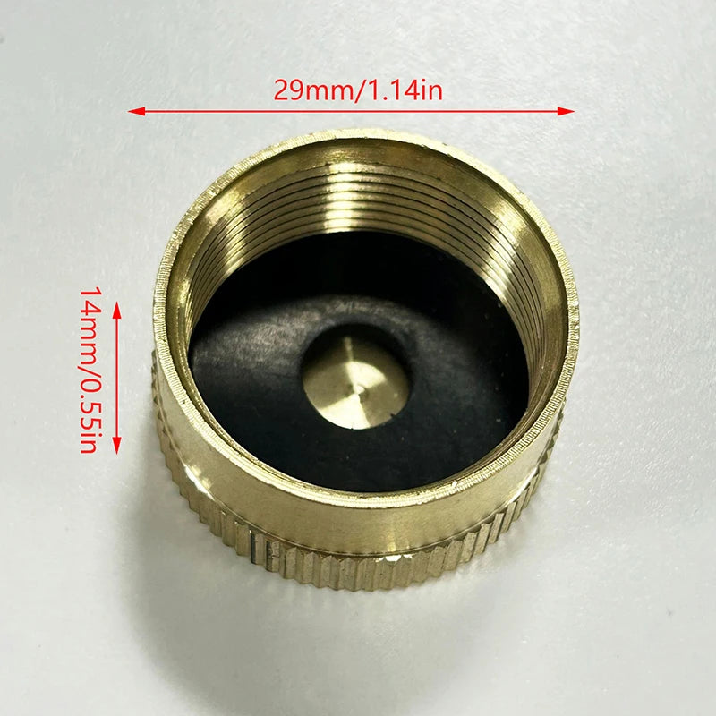 Gas Tank Cylinder Sealed Cap Protect Outdoor Stove Brass Refill 1 LB Qme Default Title