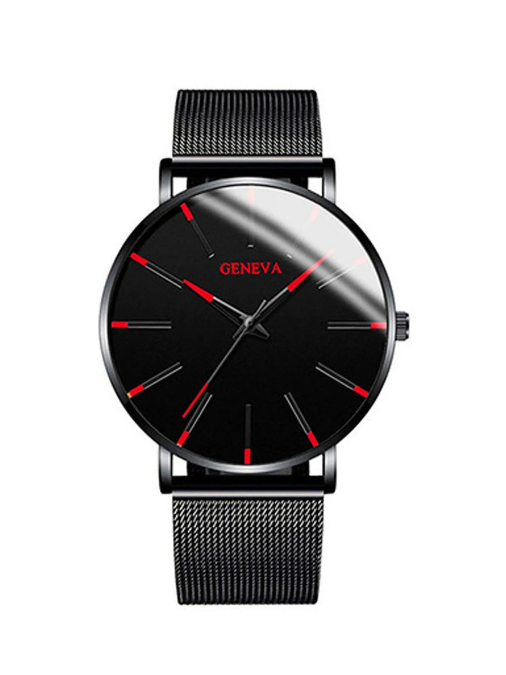 6-piece Fashion Blue Needle Men's Watch Men's Watch Quartz Watch Mesh Belt Set Qme