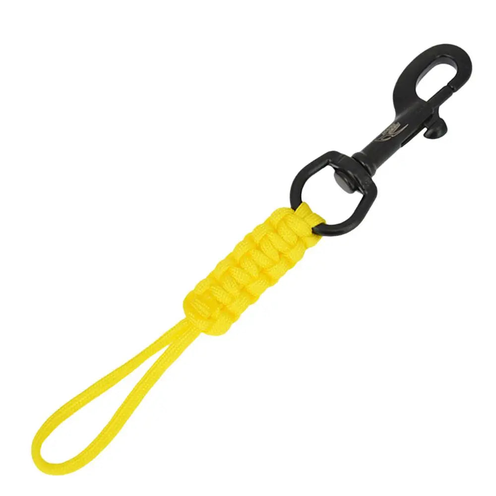 Diving Clip Lanyard Braided Portable Anti-Lost Strap Diving Ended Bolts Snap Buckle Practical Metal Clip Hook Diving Swivel Qme Yellow China Mainland