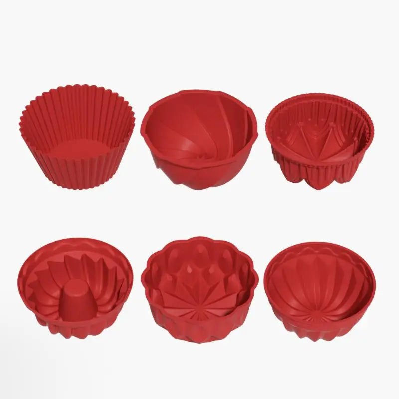 Charlotte Cake Pan Silicone Cheesecake Nonstick Round Baking Mold Qme one size Red