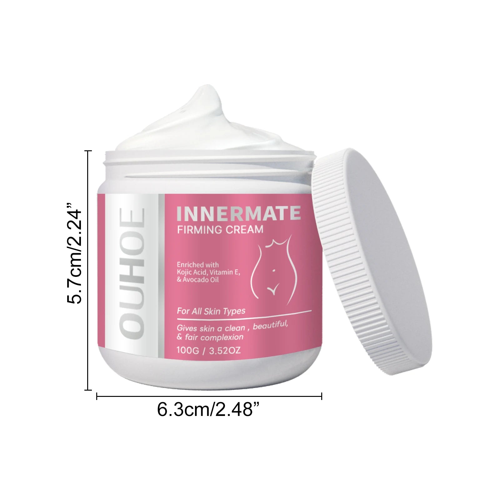 Body Whitening Cream Dark Spot Corrector for Underarms Knees Inner Thighs Brightening Moisturizing Intimate Area Lighten Lotion Qme 100g Boxed