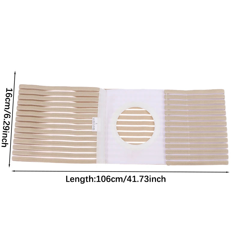 Ostomy Hernia Belt Stoma Support Wraps Unisex Abdominal Binder Brace Qme L