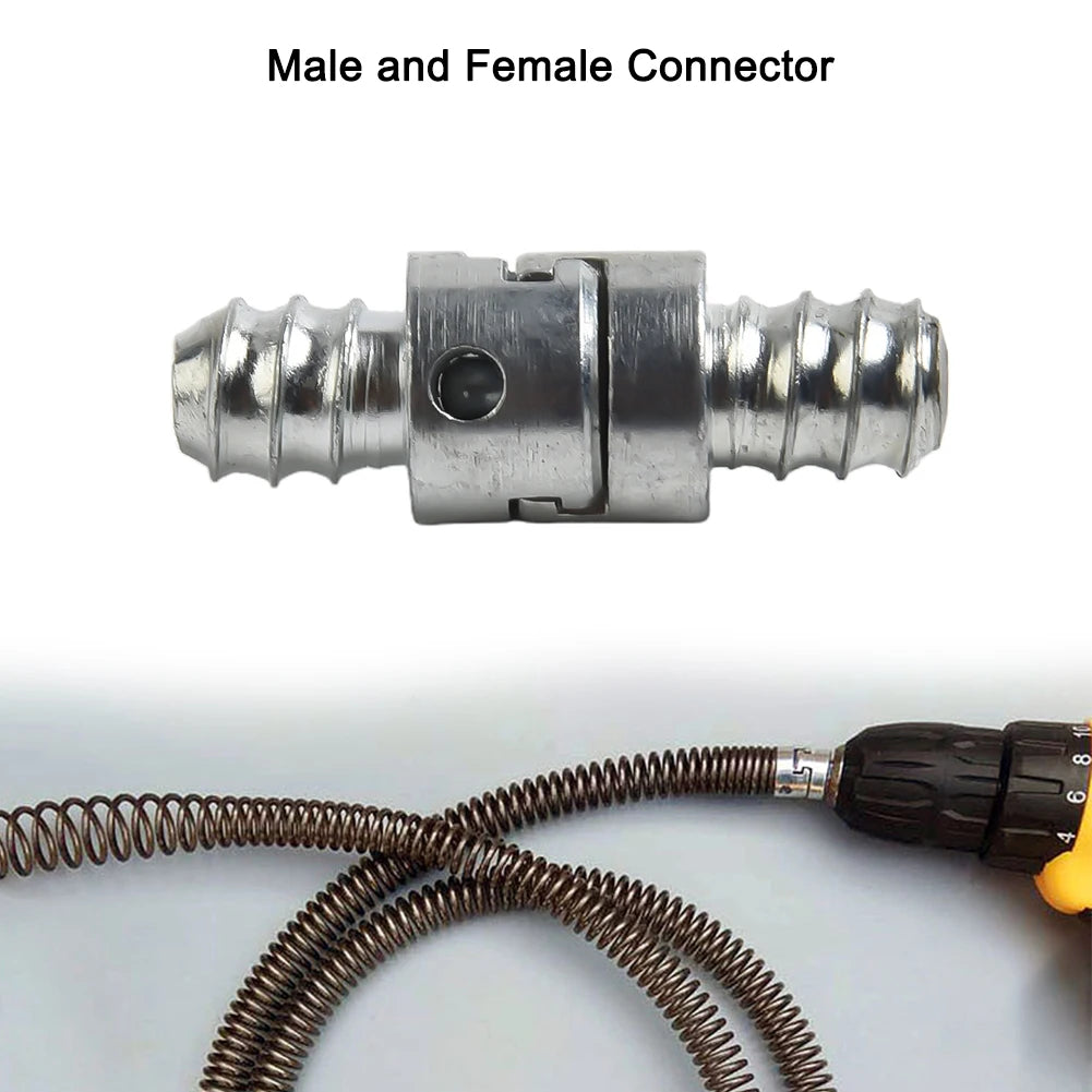 Brand New Spring Connector Galvanized Hot Sale Silver 16mm Carbon Steel Convenient For Electric Drill Pipe Dredge Qme