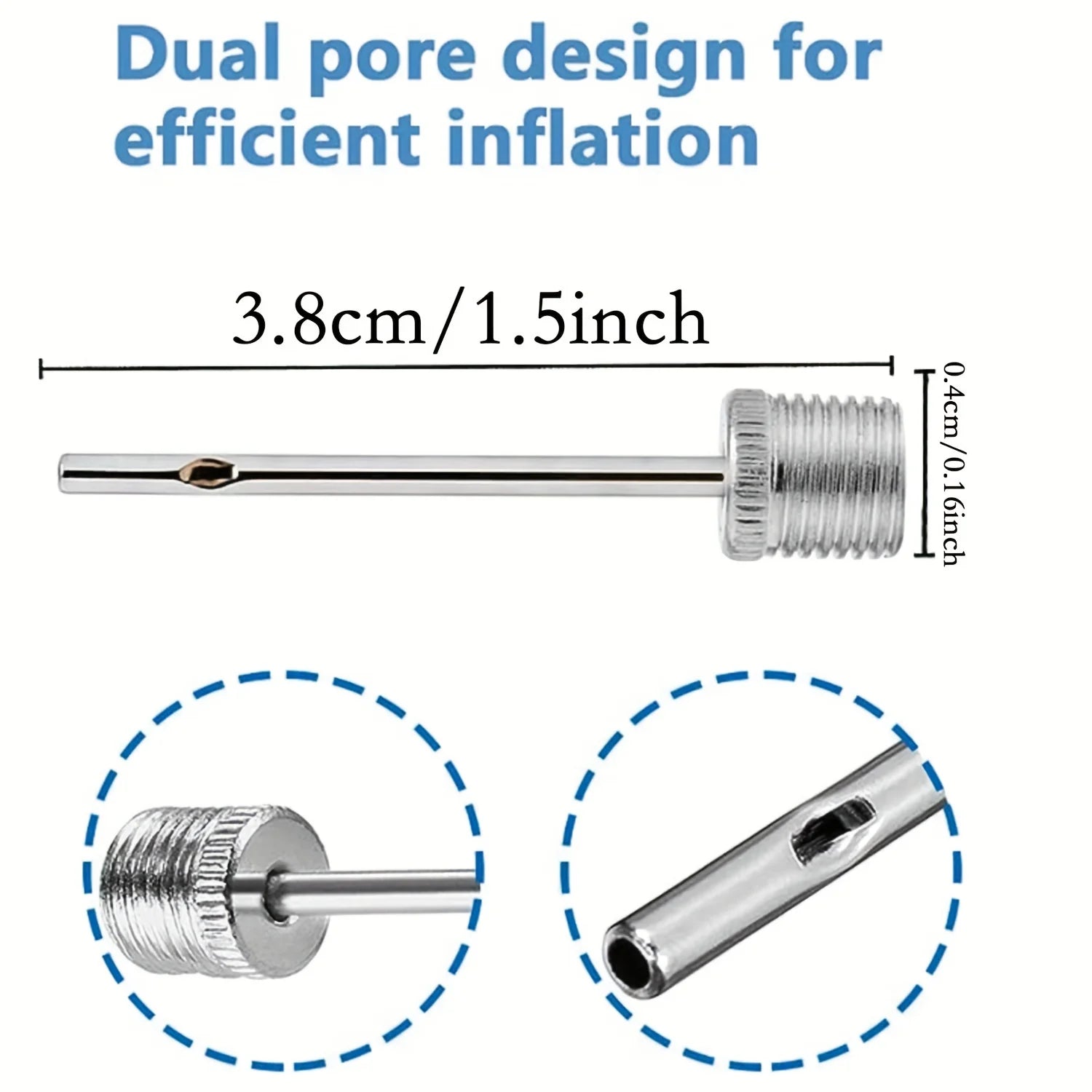 Air pump needle, high-quality inflation needle, suitable for inflating soccer balls, basketballs, volleyballs or rugby balls, Qme