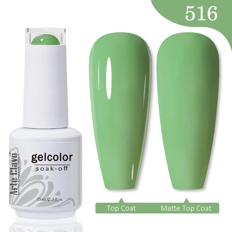 Arte Clavo Gel Nail Polishes Pink Nude Hybrid Lak Manicure Qme 516