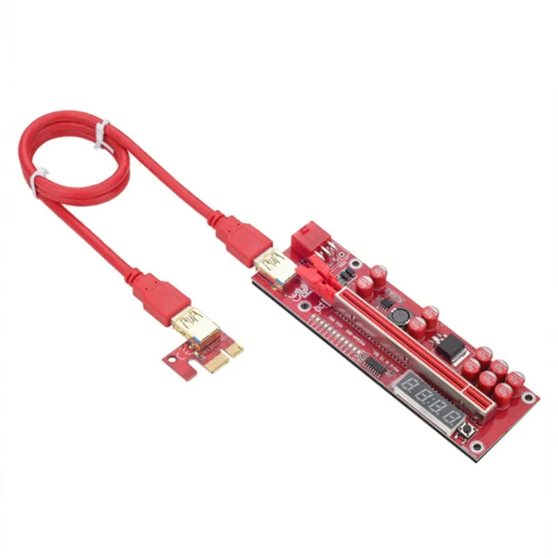 PCIE graphics card extension cable V013PRO digital tube USB3.0 graphics card PCI-E transfer cable 1X to 16X temperature control Qme