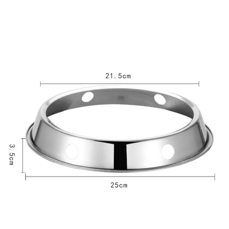 Stainless Steel Wok Ring Pot Holder Gas Stove Rack Heat Insulation Qme L