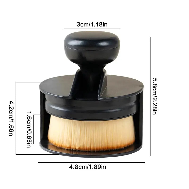 Common Car Tire Crevice Dusting Brush High Density Microfiber Shine Polish Portable Car Wash Care Applicator Car Interior Brush Qme Brown