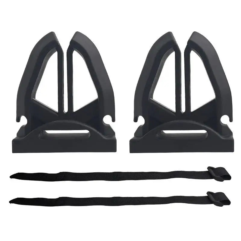 1 Portable Silicone Fishing Rod Holder Various Pole Fastener Binding Qme 2Pcs Black