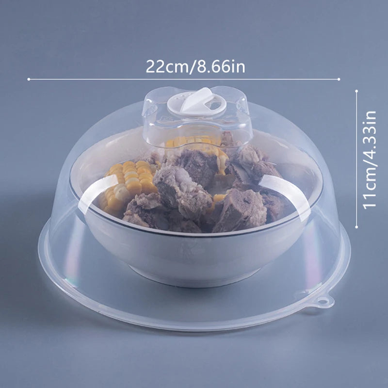 Microwave Heating Insulation Tray Thickened Transparent Splash Proof Qme