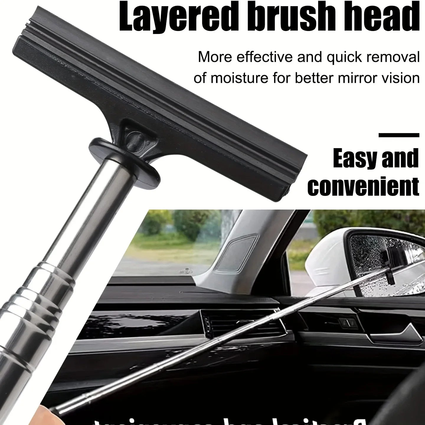 Car Mirror Wiper - The Ultimate Cleaning Tool for Your Car Mirrors! - For All Car Types - Suitable for Daily Car Cleaning Qme