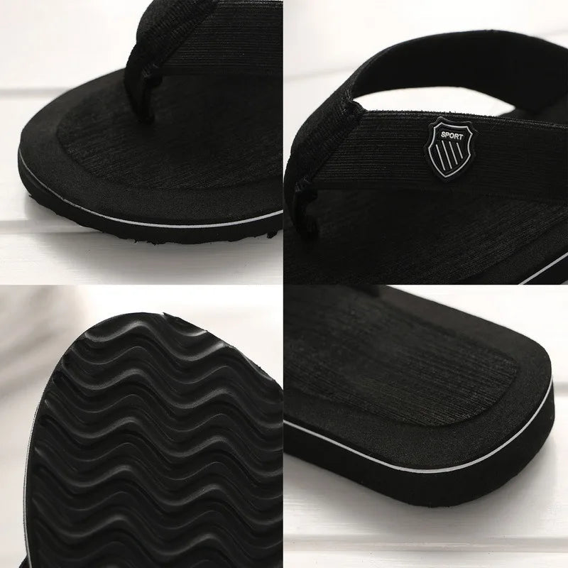 Flip-Flops For Men 2024 Summer Anti-Skid Breathable Home Outdoor Comfortable Slippers Daily Casual Men Flip-Flops Beach Slippers Qme