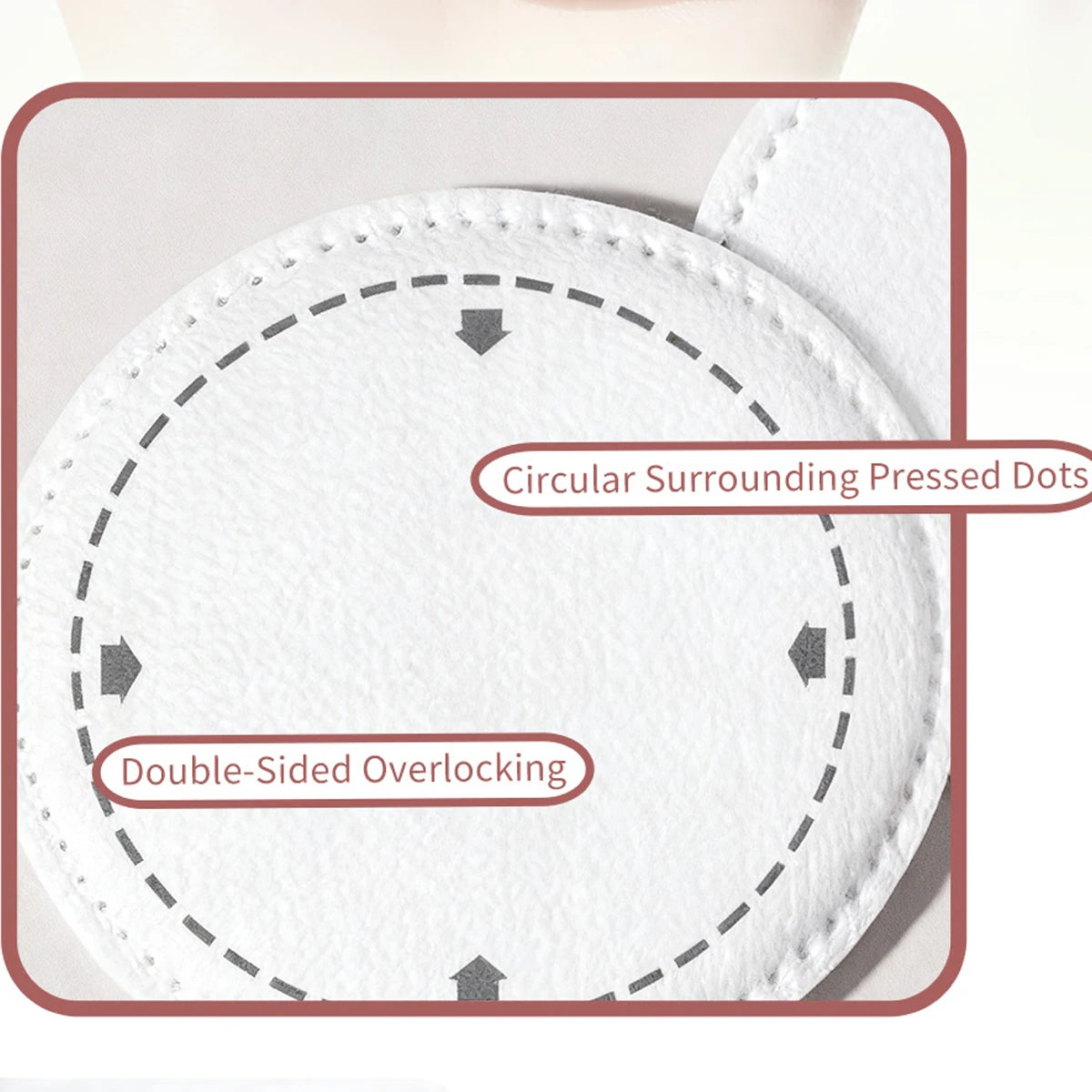 Three-layer Thickened Round Cotton Pads Embossed Edges Disposable Qme