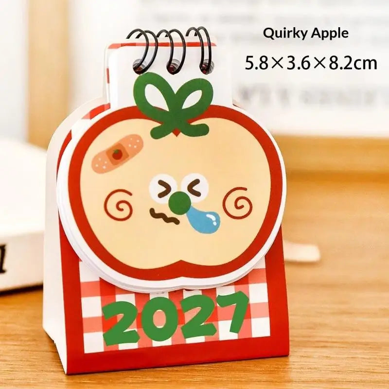 2026 Year Cartoon Cat Desktop Mini Desk Calendar Clock Program Student Qme A9
