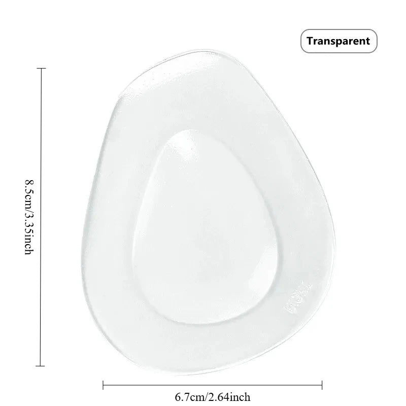 1pair Anti-slip Silicone Gel Inserts Plantar Fascitis Half Insoles Qme Clear