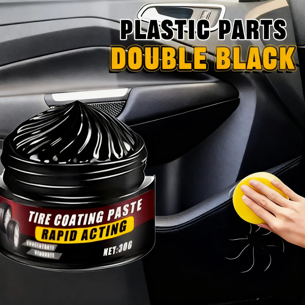 Car Tire Coating Paste Deep Black Shine Restorer Long-lasting Qme 30ml