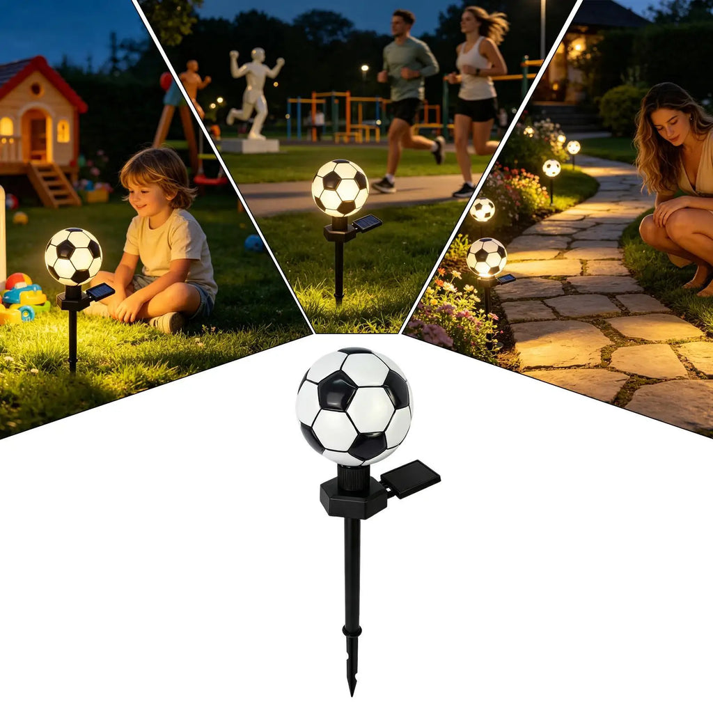 Solar Light Balls Bright Waterproof Decorative Lamp Lantern Soccer Qme
