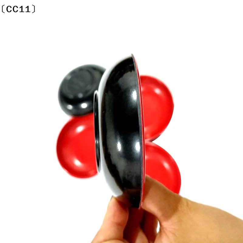 Red Black Round Sauce Dishes Food Dipping Bowls Melamine Seasoning Qme