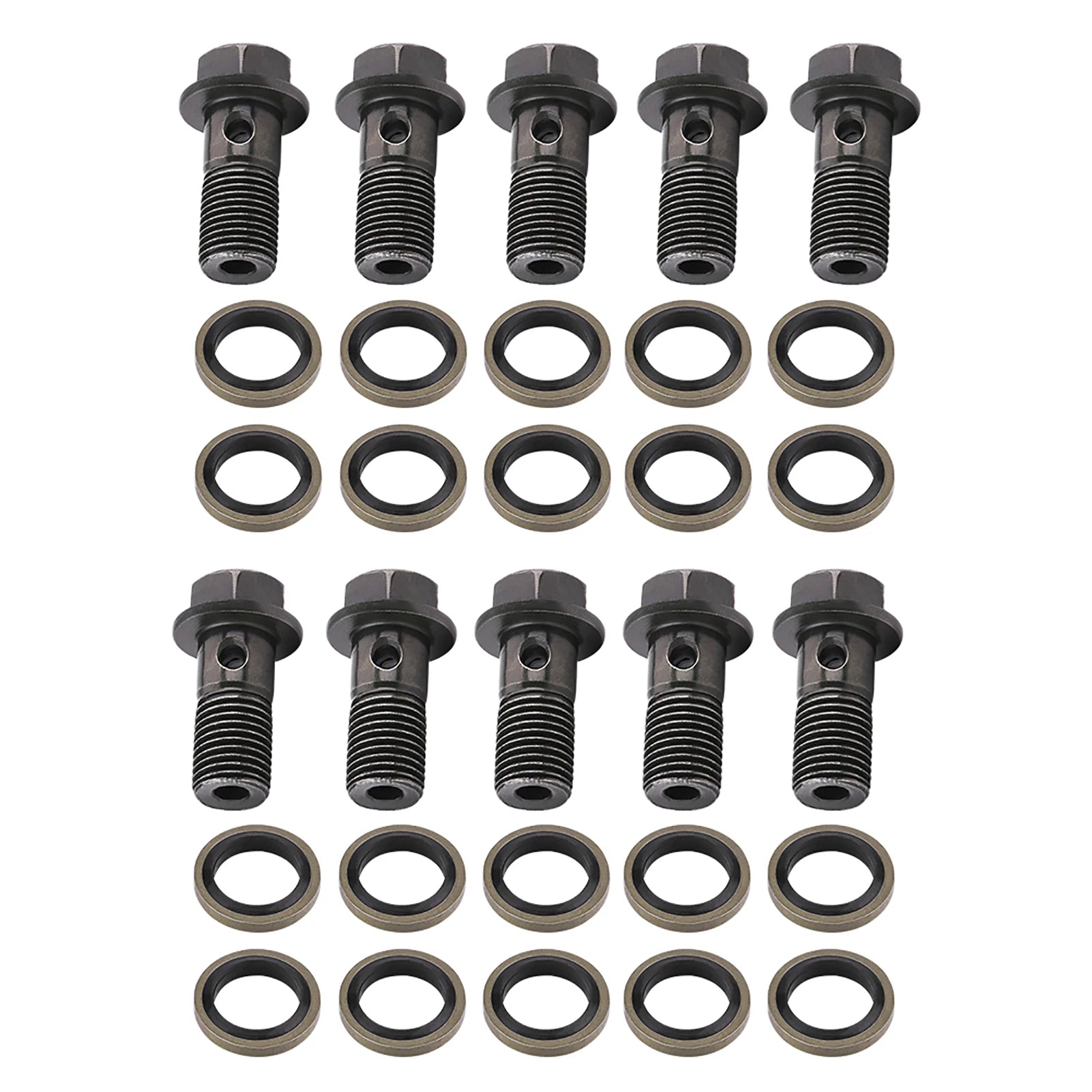 Motorcycle Banjo Bolts & Washers for Brake Caliper Master Cylinder M10 x1.25/M10 * 1.0mm Brake Motorcycle Brake Bolt Qme