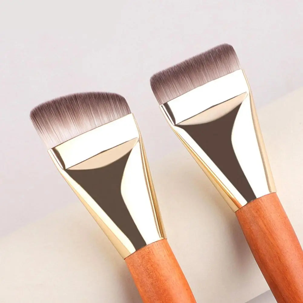 Flat Foundation Brush Liquid Makeup Ultra Thin Face Angled Blending Qme