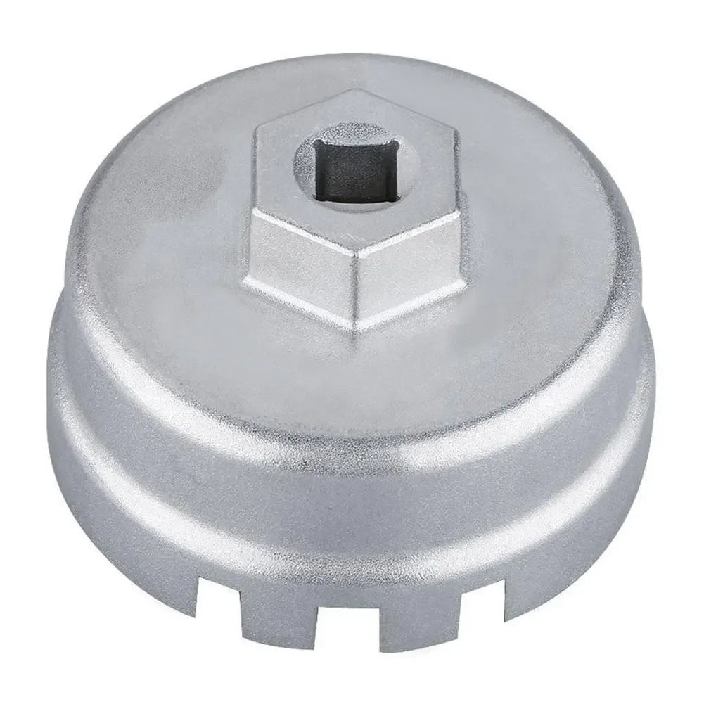 Professional Aluminum Oil Filter Wrench Cap Style Tool for Toyota Lexus Engines Universal Car Maintenance Repair Accessory Qme Silver
