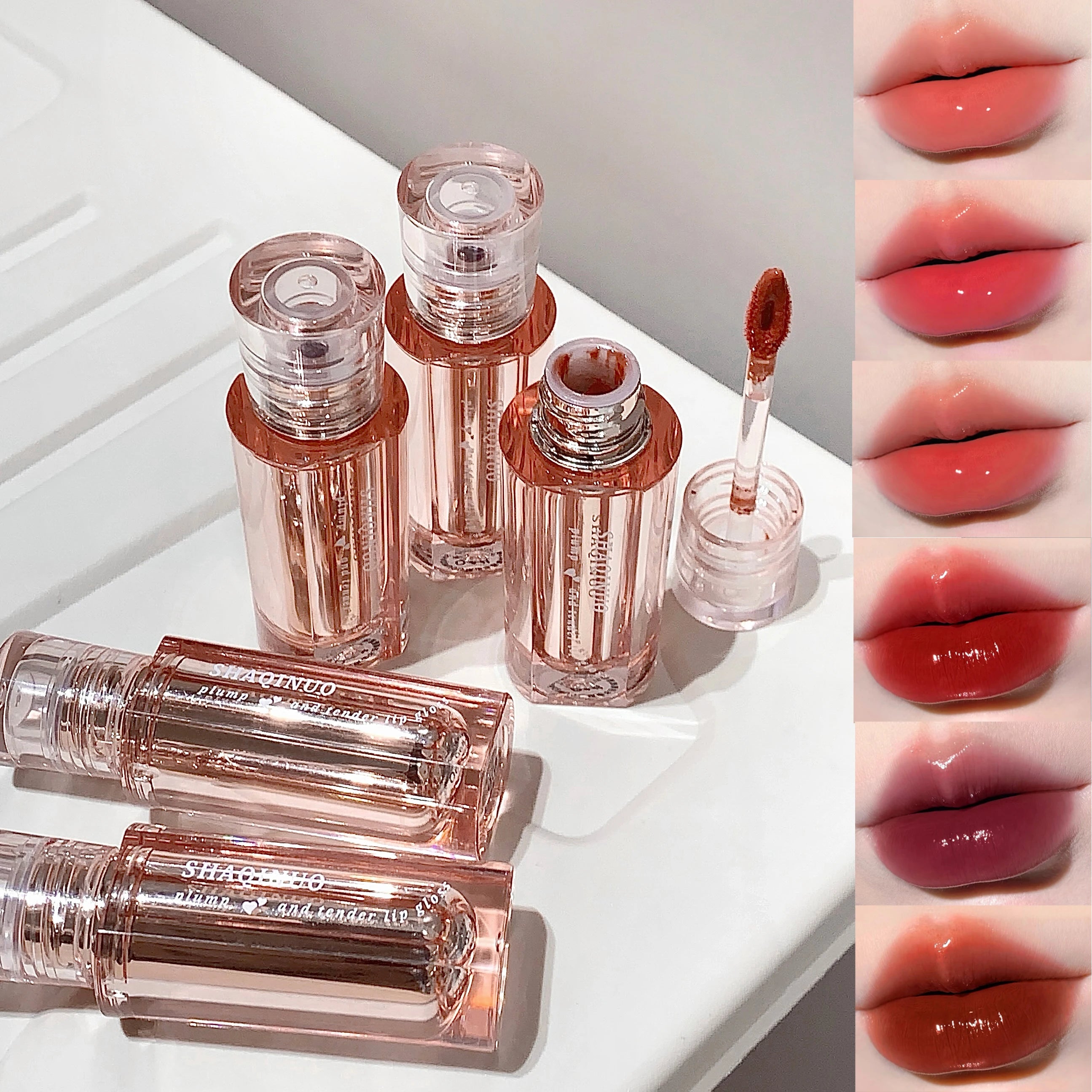 SHAQINUO Mirror Lip Gloss Long Lasting Hydrating Shine Finish Qme