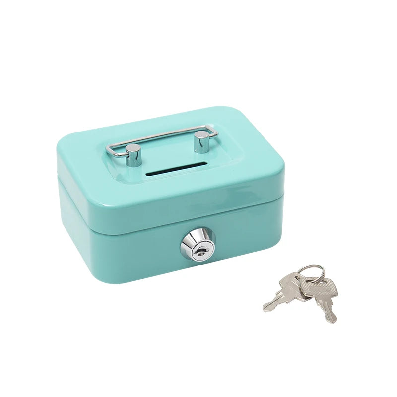 Newly Designed Portable Piggy Bank Compact Easy Carry Key Holder Lock Qme Green