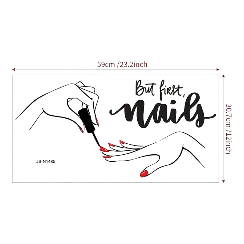 Creative Nail Art Stickers Studio Dressers Wall Self-adhesive Home Qme ONE SIZE