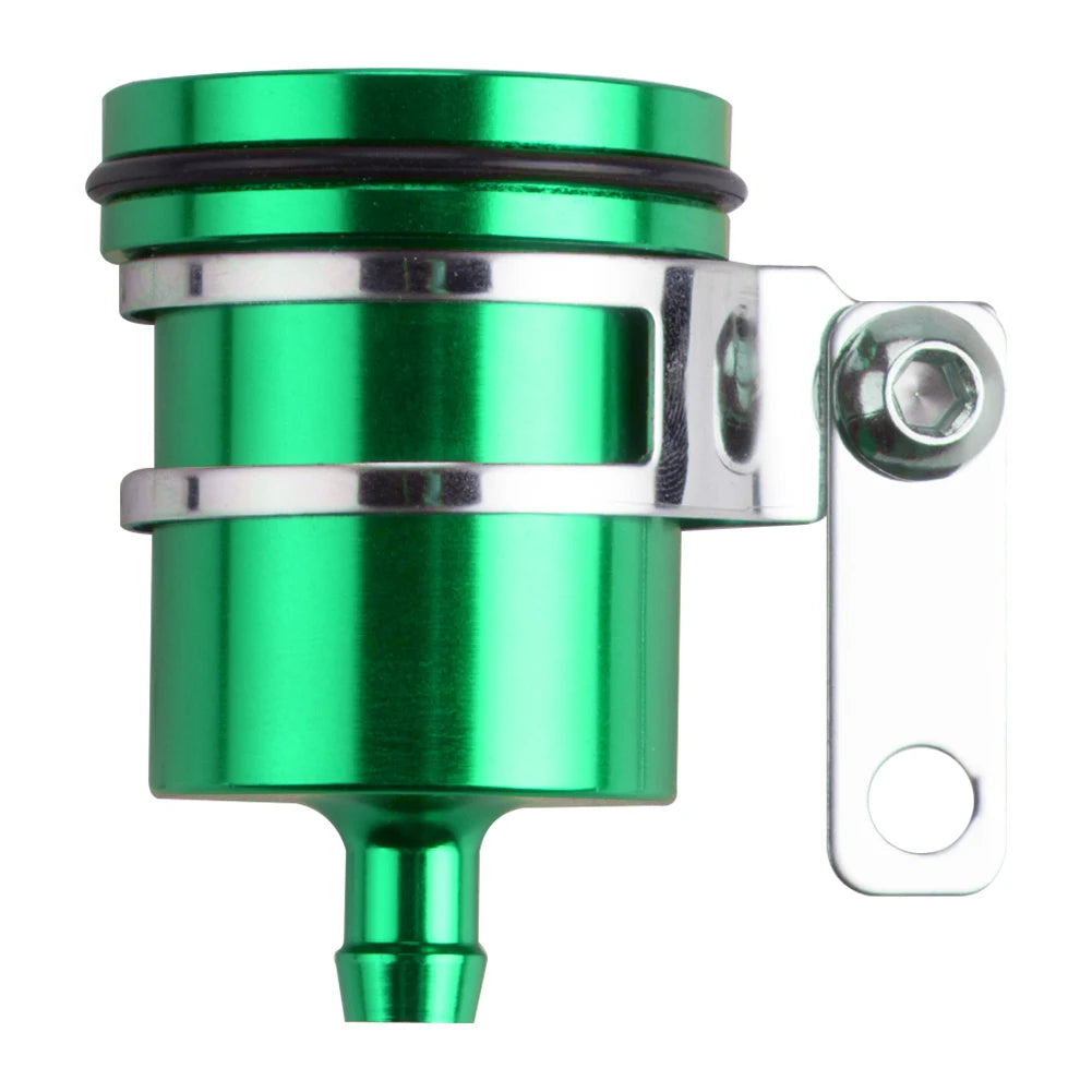 Aluminum Alloy Rear Front Clutch Tank Oil Fluid Cup Motorcycle Brake Cylinder Fluid Reservoir Motorcycle Clutch Tank Cylinder Qme green