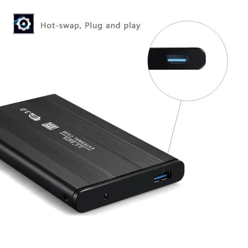 1pcs Aluminum 2.5 Inch SATA III to USB 3.0 5Gbps External HDD Enclosure Hard Drive Case SSD Box Support Hot Plug For Windows Qme