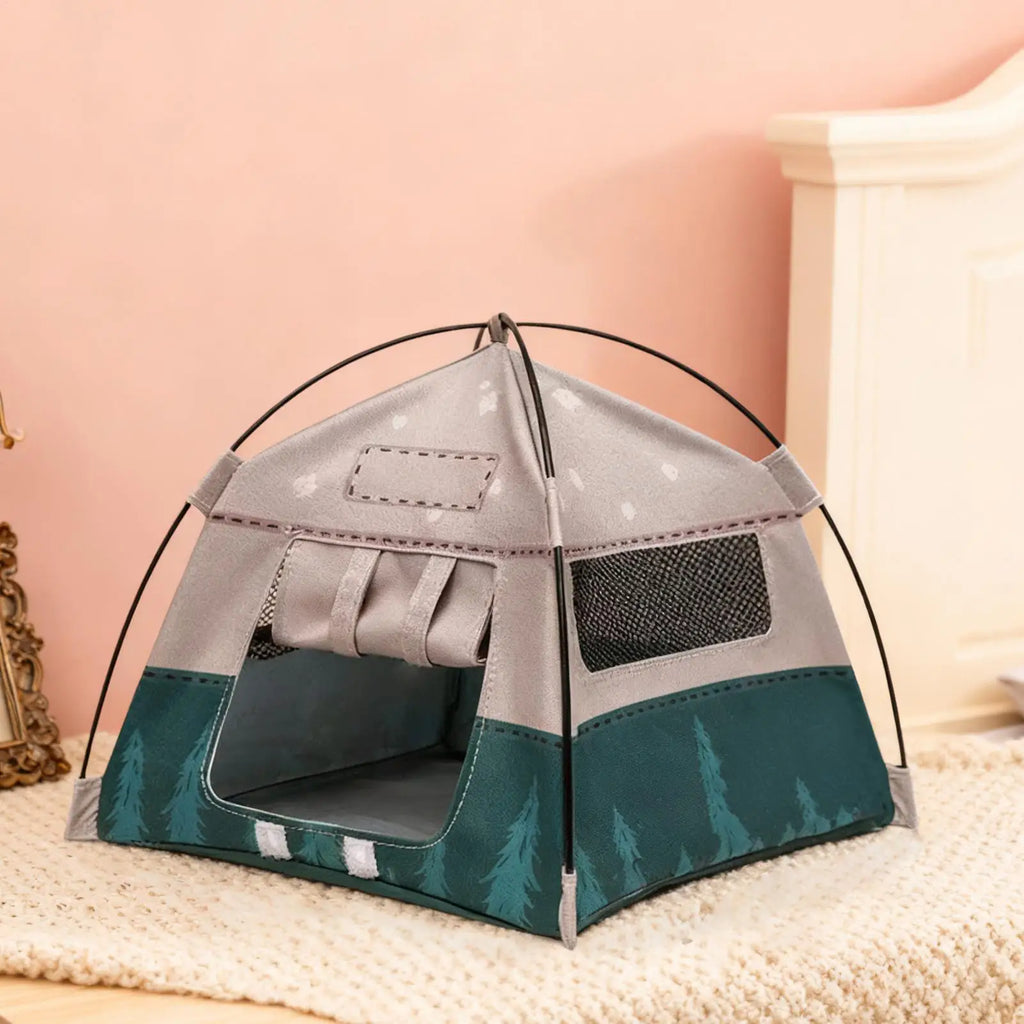 Tiny Tent 1:12 Scale Mini Camping Tent Decoration Photography Props for Boys Girls Pretend Play Home Outdoor Garden Display Qme
