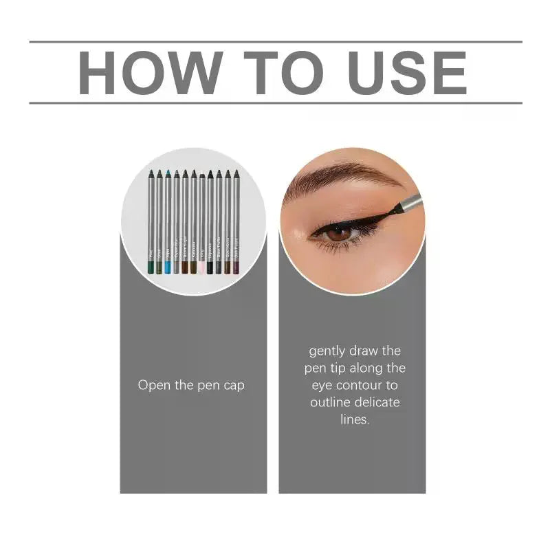 Anti Smudge Waterproof Eyeliner Pen Quick Drying Effortless Outline Qme