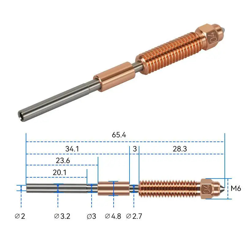 K1C K1 Max SE Nozzles Quick-swap 3D Printer Nozzle Copper Alloy Qme