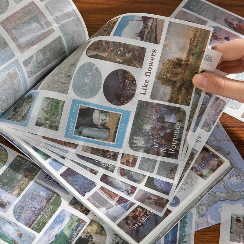 TIANZI 50/100 pcs Heart Gallery Series Vintage Material Book DIY Decorative paper Scrapbooking Handmade Junk Journal Supplies Qme