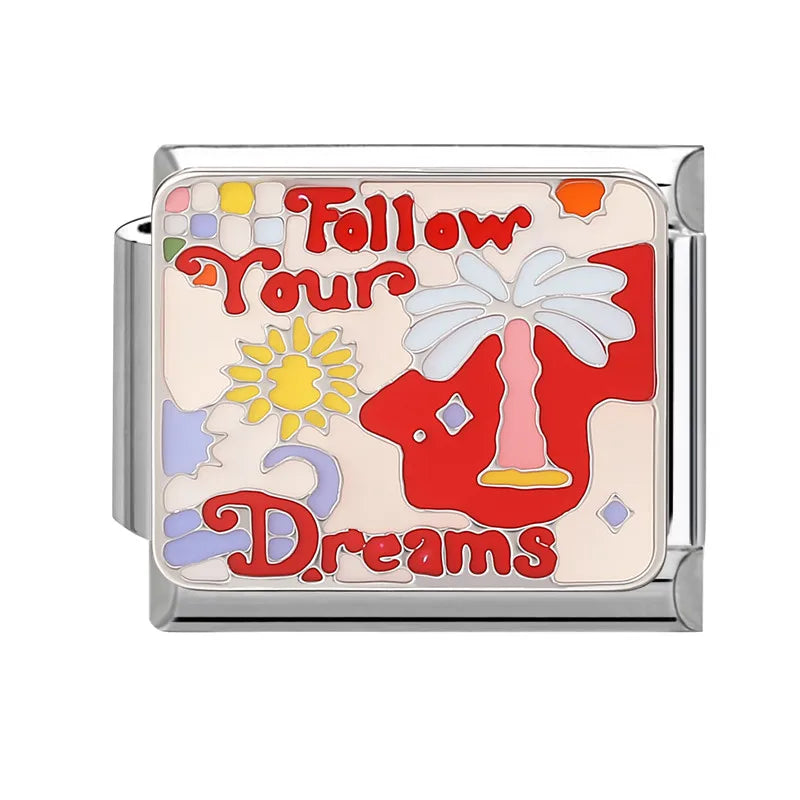 2026 Y2K Colorful Glaze Cute Street Scene Cat Italian Charm Link Fit