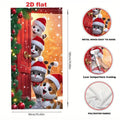Christmas Door Wrap Cute Decor Waterproof Festive Decorations Outdoor Qme as shown China Mainland