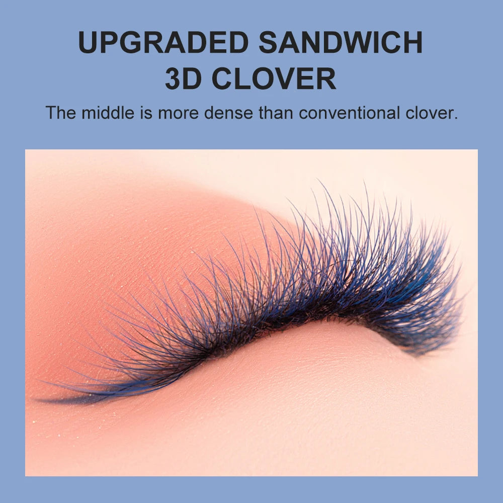 NATUHANA Colorful 3D W-shape Lashes Premade Volume Fan Lash Qme