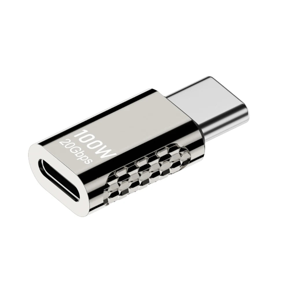 USB C 90 Degree Converter USB 20Gbps Type C to USB C OTG Adapter 8K/4K 100W USB Type C Quike Charging Connector For TV Tablet Qme straight head