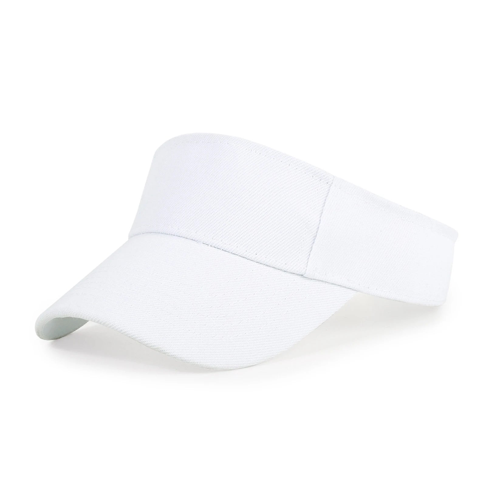 Children's Classic Solid Color Sun Shaded Hat Fashion Empty Top Hiking Running Sports Visor Cap Tennis Baseball Adjustable Caps Qme White One Size