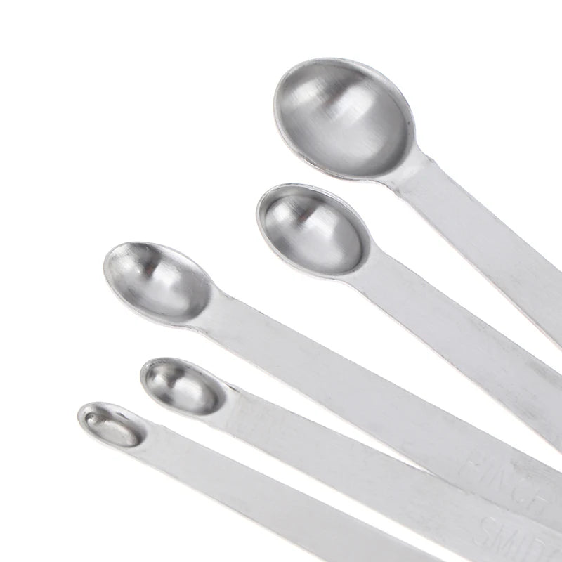 Stainless Steel Small Measuring Spoons Seasoning Dry Liquid Qme
