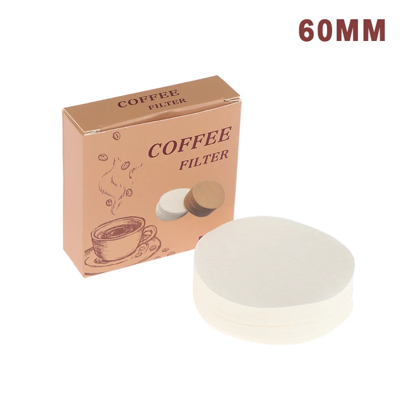 100Pcs Coffee Filter Paper Espresso Paper Filters 54/56/60/62/64/68MM Puck Screen For Machine Tools Qme White 60mm