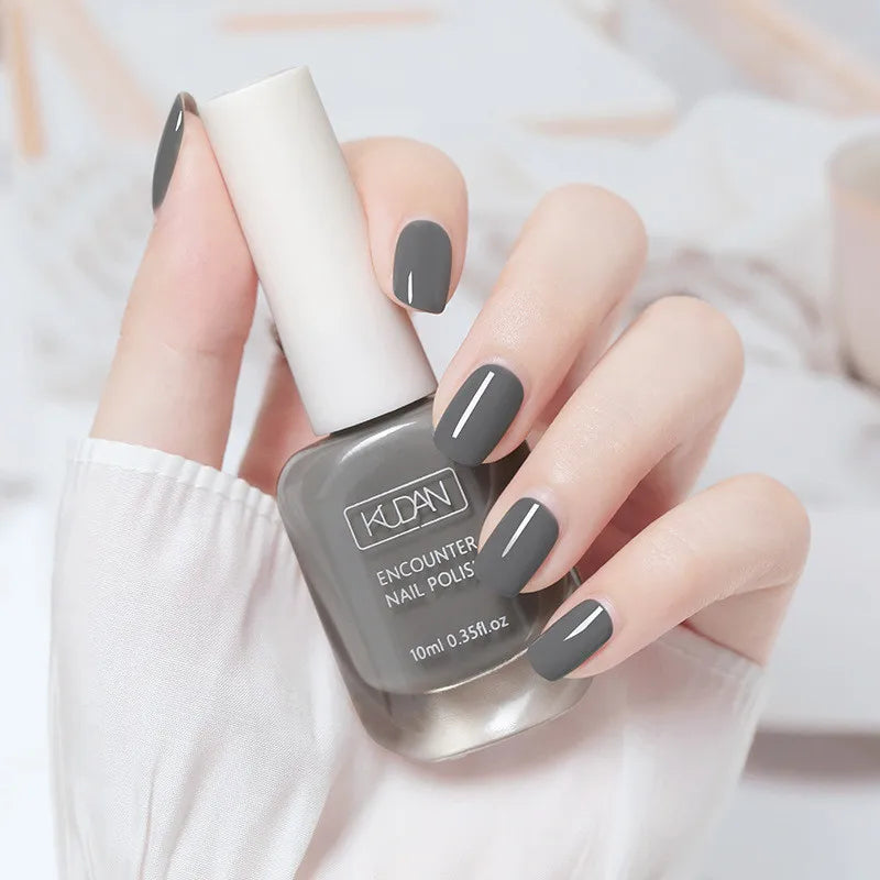 10ml Water-based Nail Polish Long Lasting Tearable Quick Dry No Bake Semi-permanent Varnish DIY Fashion Manicure 40 Color Qme 17