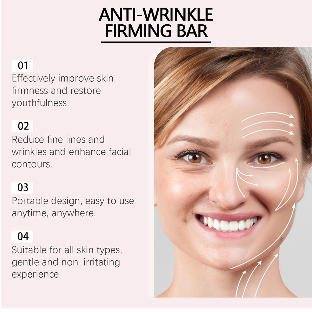 Collagen Firming Bar Anti-Wrinkle Tighten Sagging Skin Hydrating Collagen Moisturizer Face Balm Stick Watery Glow Skin Care Qme