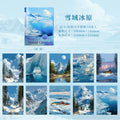 Natural Creation Series Landscape Theme Sticker Pack White Card Hand Account DIY Material Landscape Creation Stationery stickers Qme F